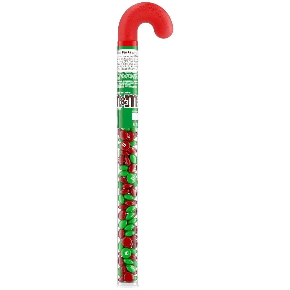 Тростина з драже M&M's Milk Chocolate Christmas Candy Cane 85г - фото 2