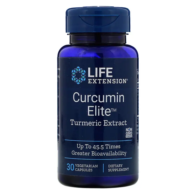 Екстракт куркуми, Curcumin Elite Turmeric Extract, 30 капсул Life Extension vit0001699 - фото 2