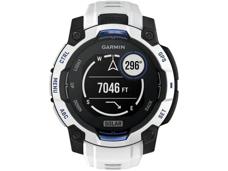 Смарт-годинник Garmin Instinct 3 45mm Solar Whitestone with Whitestone Band (010-02934-03/43) - фото 2