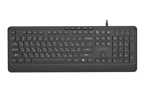 Клавіатура Slim, Black, USB, 5 мультимедійних гарячих клавіш Gembird teh0028278 - фото 2