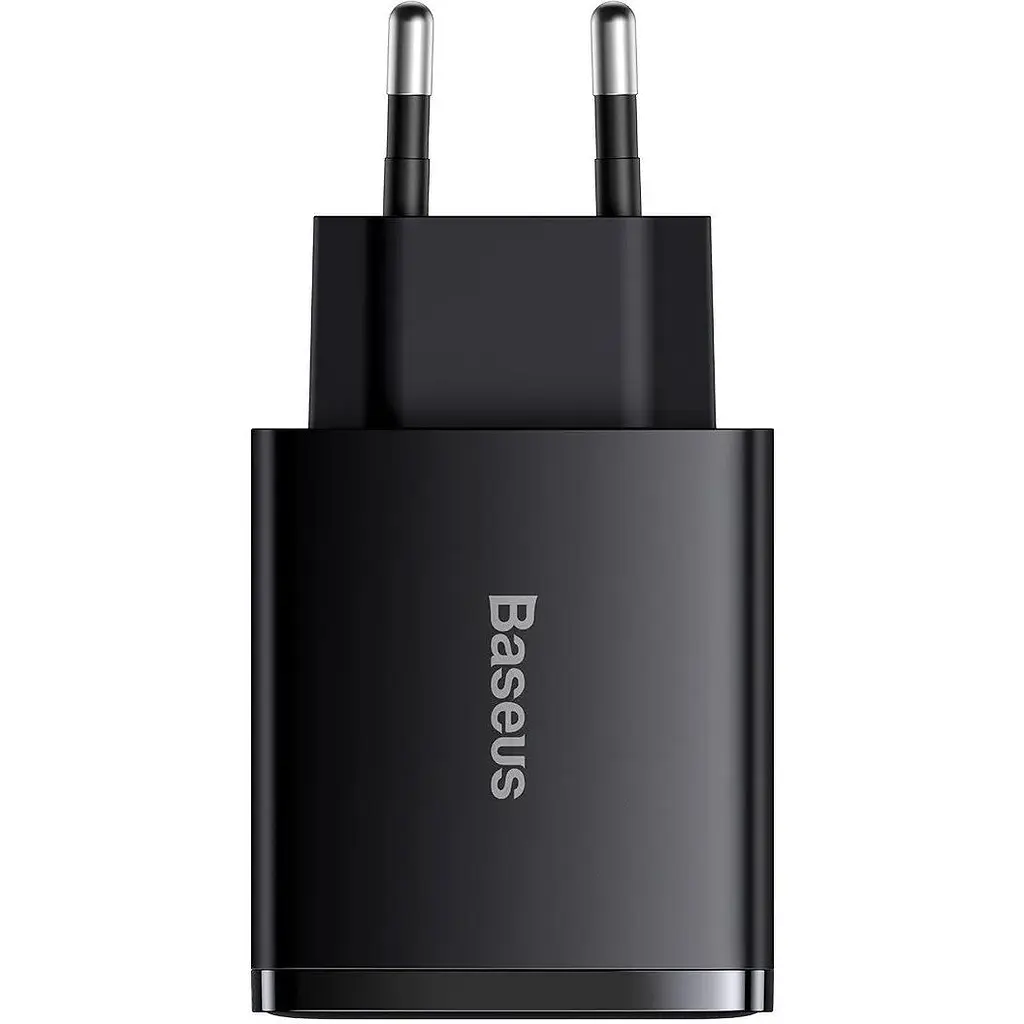 Зарядний пристрій Baseus Compact Quick Charger 2U+C 30W EU black (CCXJ-E01) - фото 3