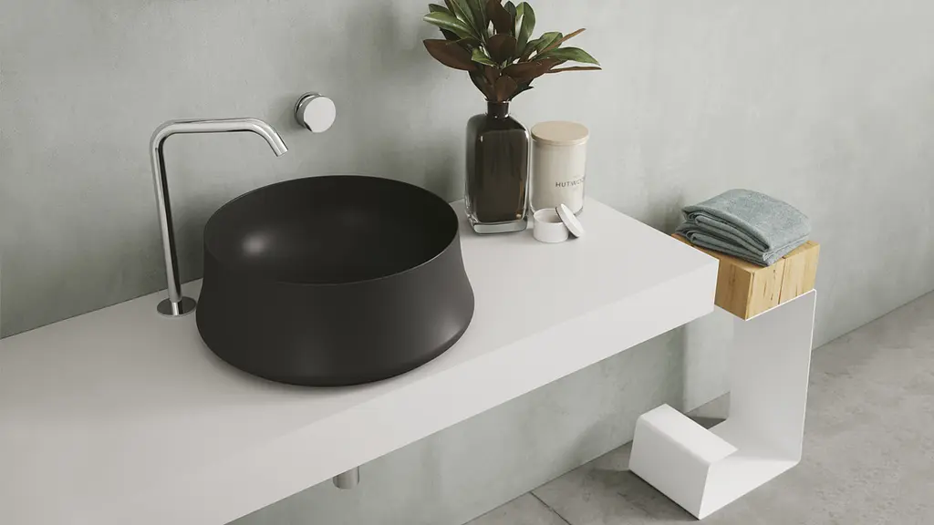 Умивальник Simas Sharp 42 см круглий Black matt Чорний матовий SH02 - фото 2