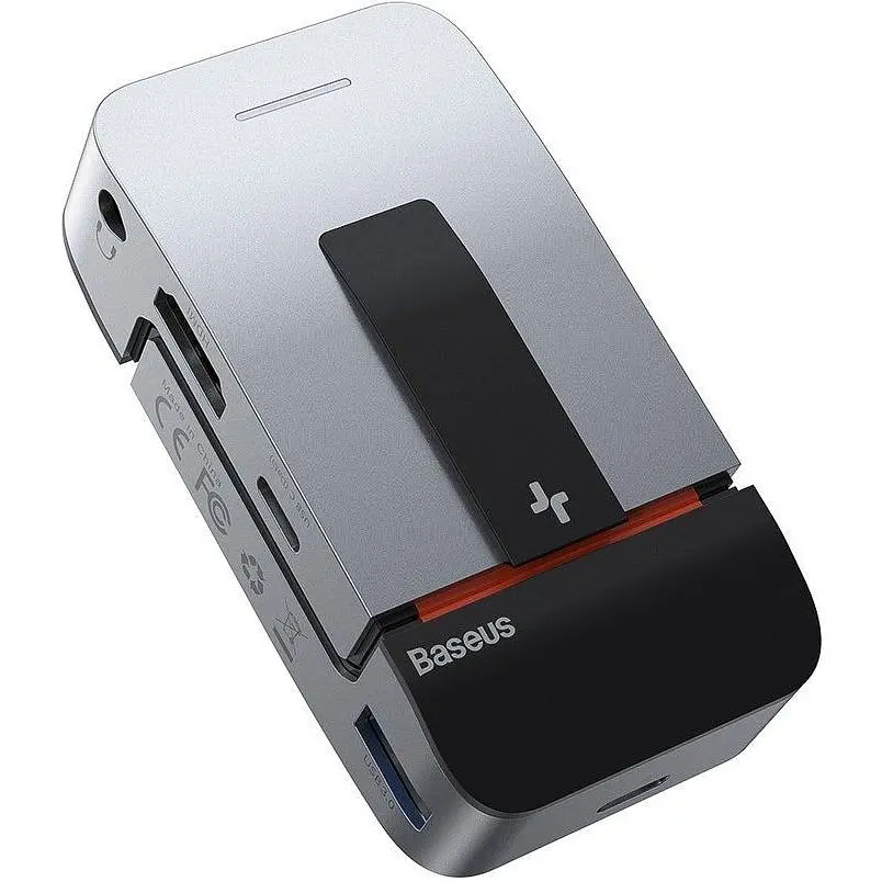 USB-хаб Baseus Armor Age Type-C Bracket Multifunctional Hub Adapter Space Gray (CAHUB-AJ0G) [72636] - фото 3
