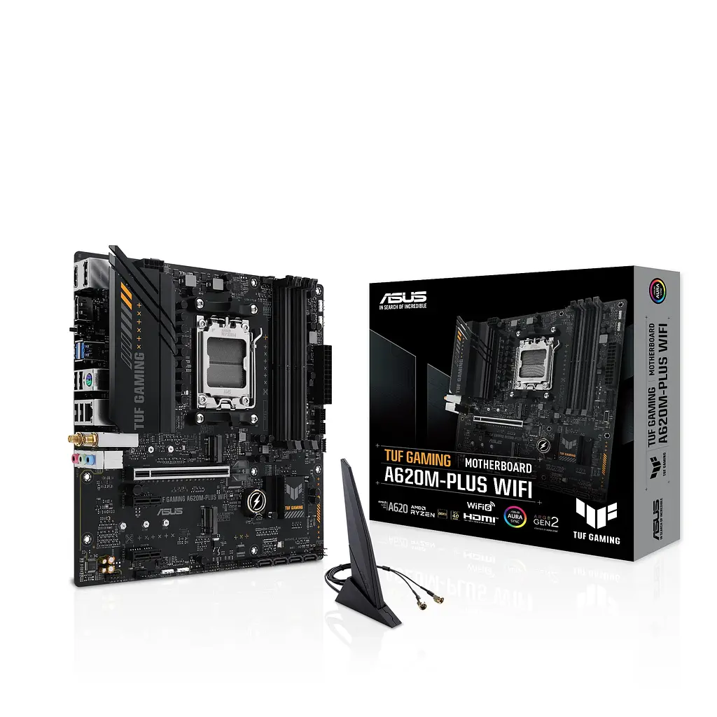 ASUS Материнcька плата A620M-F GAMING WIFI sAM5 A620 4xDDR5 HDMI DP Wi-Fi BT mATX - фото 9