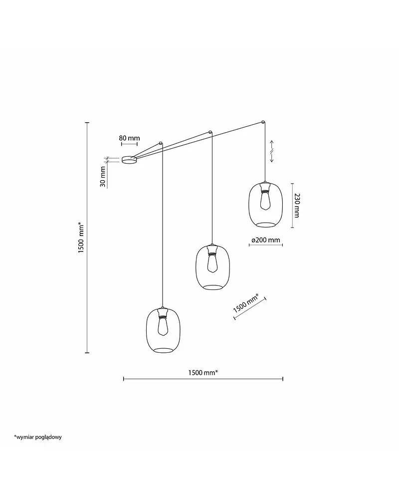 Підвісний світильник TK Lighting 5972 Elio E27 3x15W IP20 Bk - фото 4