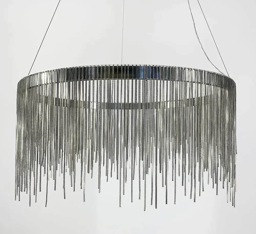 Хромированная люстра с цепочками Ø 60 см Ст. SP 07-600 Line F - фото 7