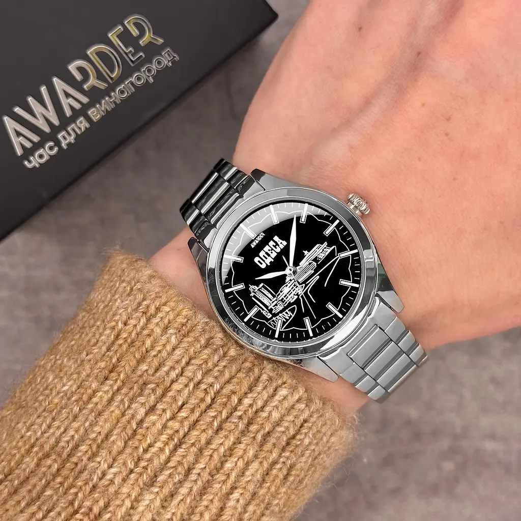 Жіночий наручний годинник 035 Одеса II Silver-Black Awarder acs0031935 - фото 3
