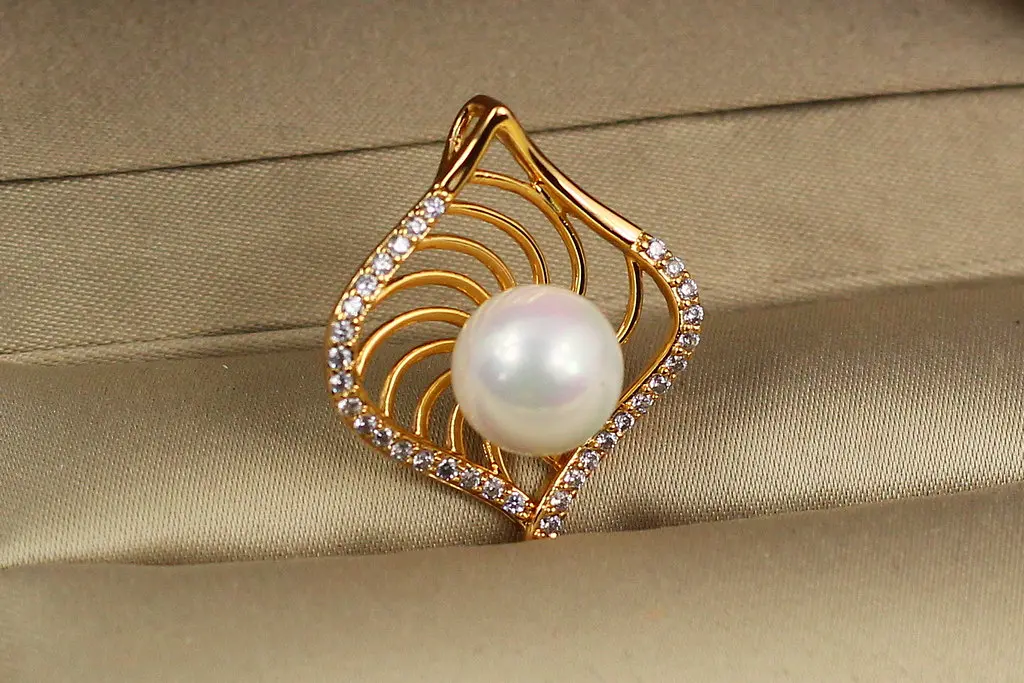 Кулон Xuping Jewelry підводний світ із перлиною 2.7 см золотистий - фото 2