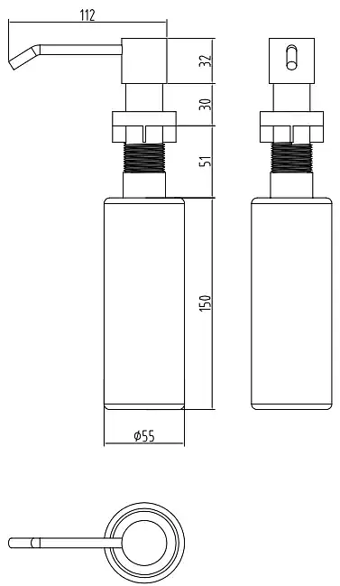 Дозатор для миючого засобу Nett DBr-300 бронзовий - фото 3