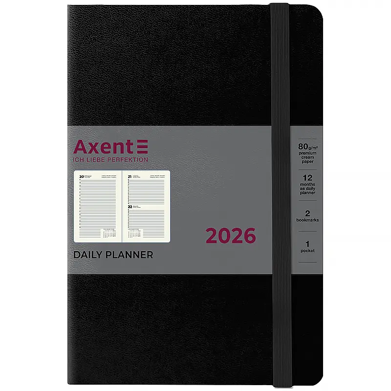 Дневник Axent 2026 Partner Strong 145х210 мм черный (8819-26-01-A) - фото 2