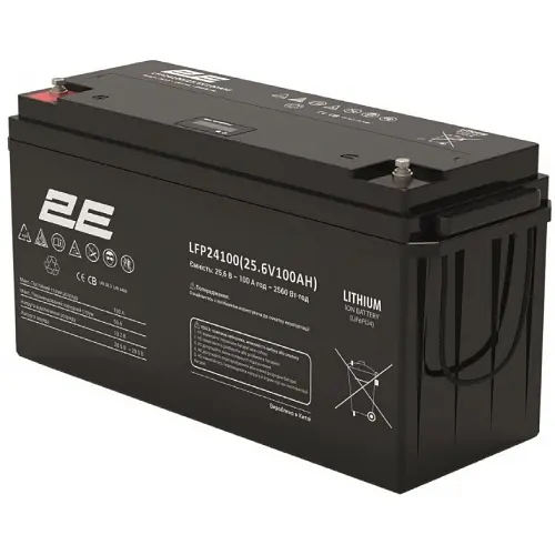 Аккумулятор 2E LFP24100 LCD 8S LiFePo4 24V 100Ah (2E-LFP24100-LCD) - фото 1