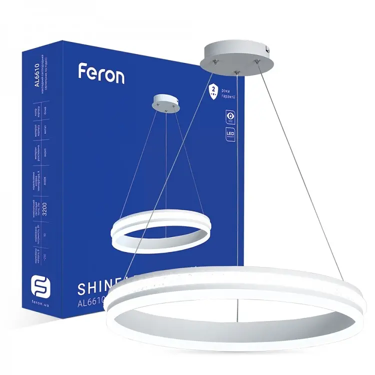 Свiтильник свiтлодiодний Feron AL6610 білий 50W (40285) - фото 2
