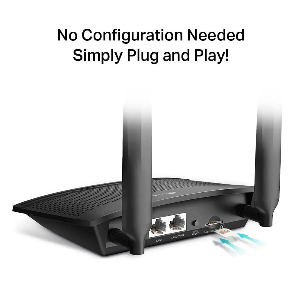 Роутер TP-Link 4G Archer MR100 N300 Black 802.11n (TL-MR100) - фото 3