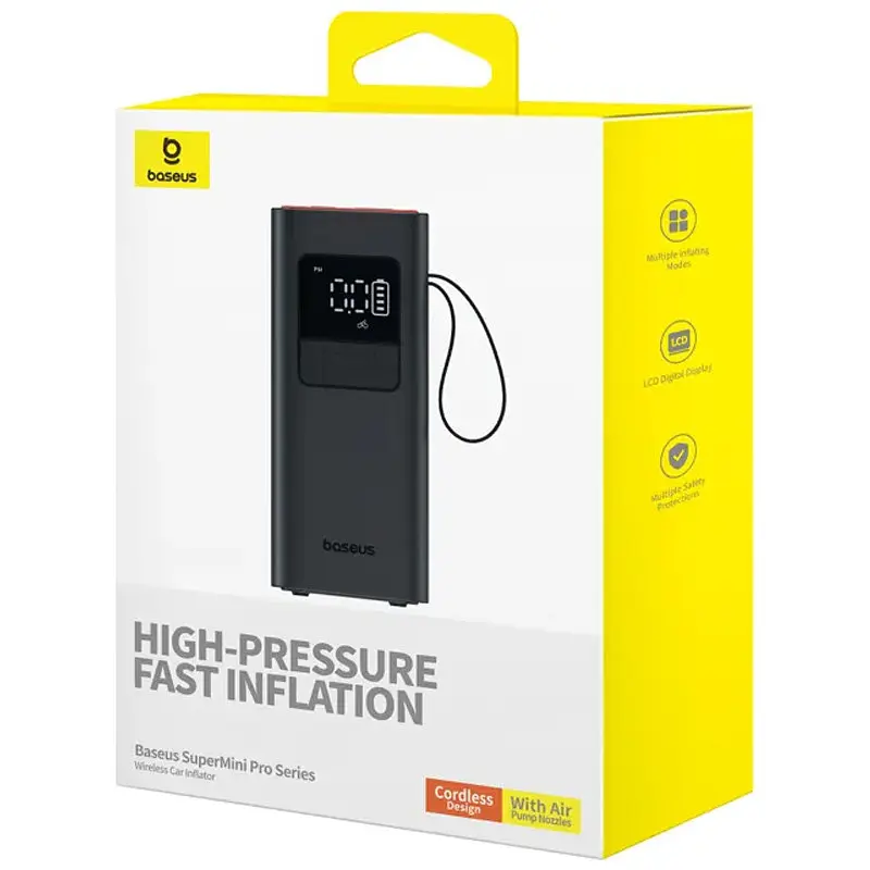 Автомобильный насос Baseus SuperMini Pro Series Wireless Car Inflator (C11159300111-00) - фото 6