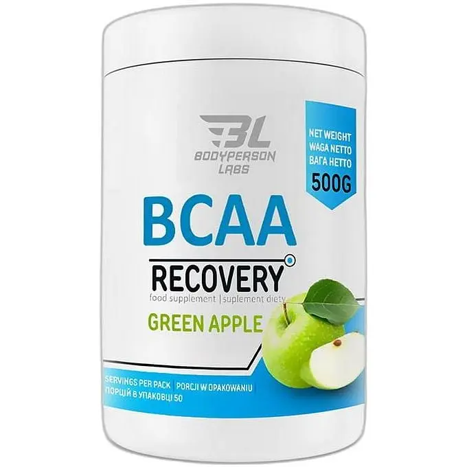 Аминокислота Bodyperson Labs BCAA Recovery 500 г green apple - фото 1