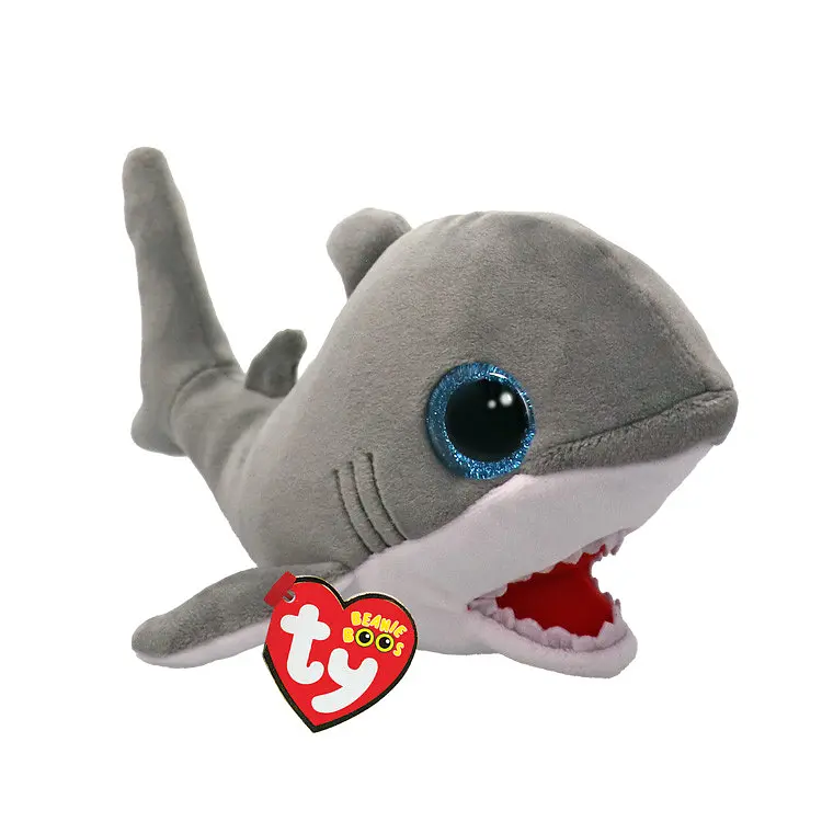 М’яка іграшка TY Beanie Babies — сіра акула Finnegan 15 см