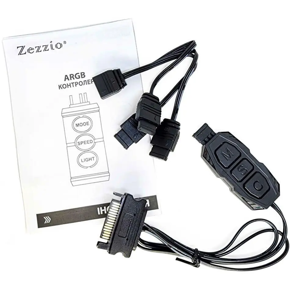 Контролер Zezzio ARGB 3-Pin 5V/SATA Zezzio ARGB controller Sata - фото 3