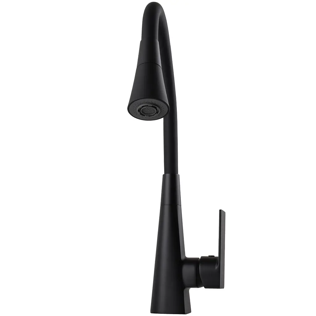 Змішувач для кухні Globus Lux NIAGARA GLN-0203SM-BB однорукий чорний матовий з поворотним виливом 360° для встановлення на одне отвір - фото 5