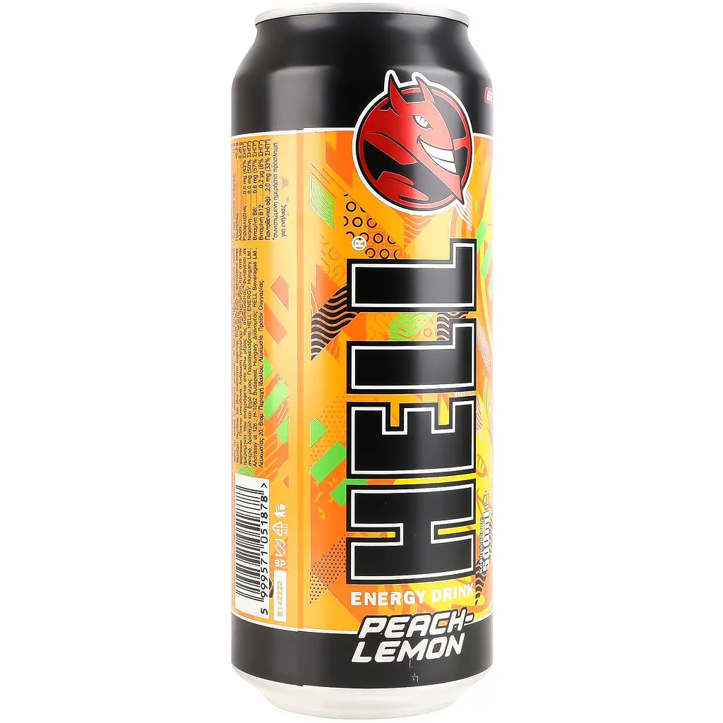 Напиток энергетический Hell Peach-lemon безалкогольный 0.5 л - фото 2