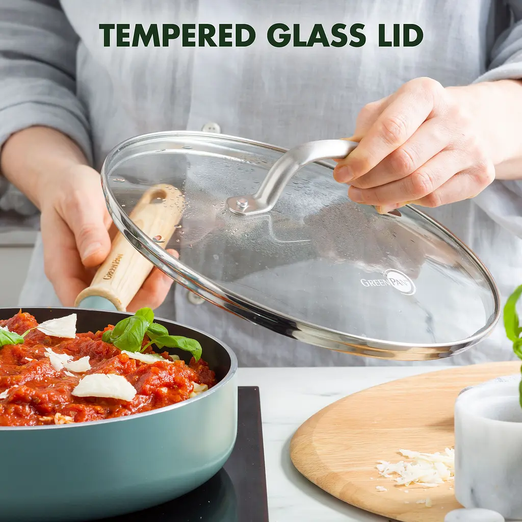 Сотейник GreenPan Mayflower с крышкой 24 см 2.6 л голубой (CC001682-001) - фото 6