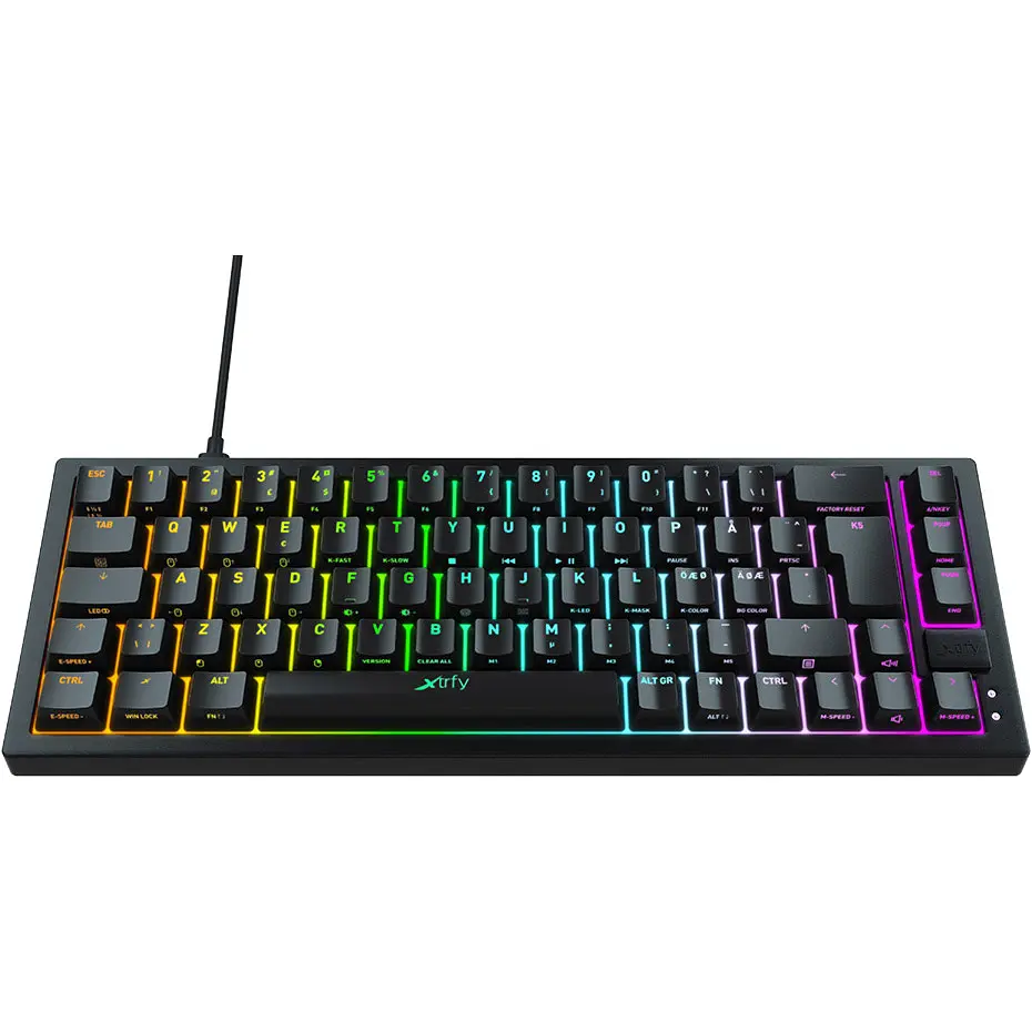 Клавиатура Xtrfy K5 RGB Kailh Red Black UA [K5-RGB-CPT-BLACK-R-UKR] [94904] - фото 2