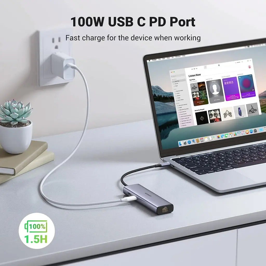 USB-хаб Ugreen CM512 7-in-1 (90568) [165607] - фото 4