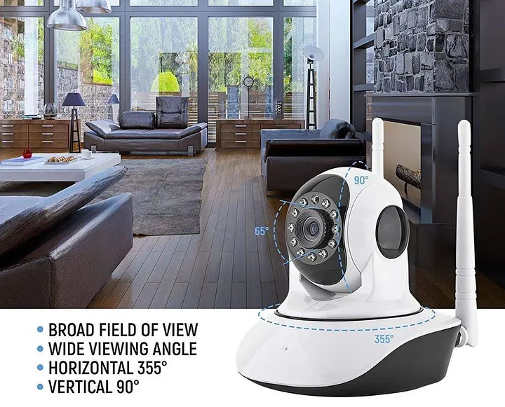 Панорамная камера видеонаблюдения V380 Q5 IP Wi-Fi (360 градусов) Белая - фото 4