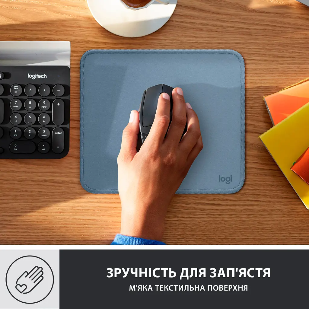 Килимок для мишки Logitech Mouse Pad Studio Series Blue (956-000051) - фото 6