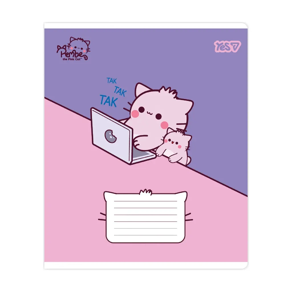 Зошит Yes Pembe the Cat А5 18 аркушів клітинка (769045), в асортименті - фото 5