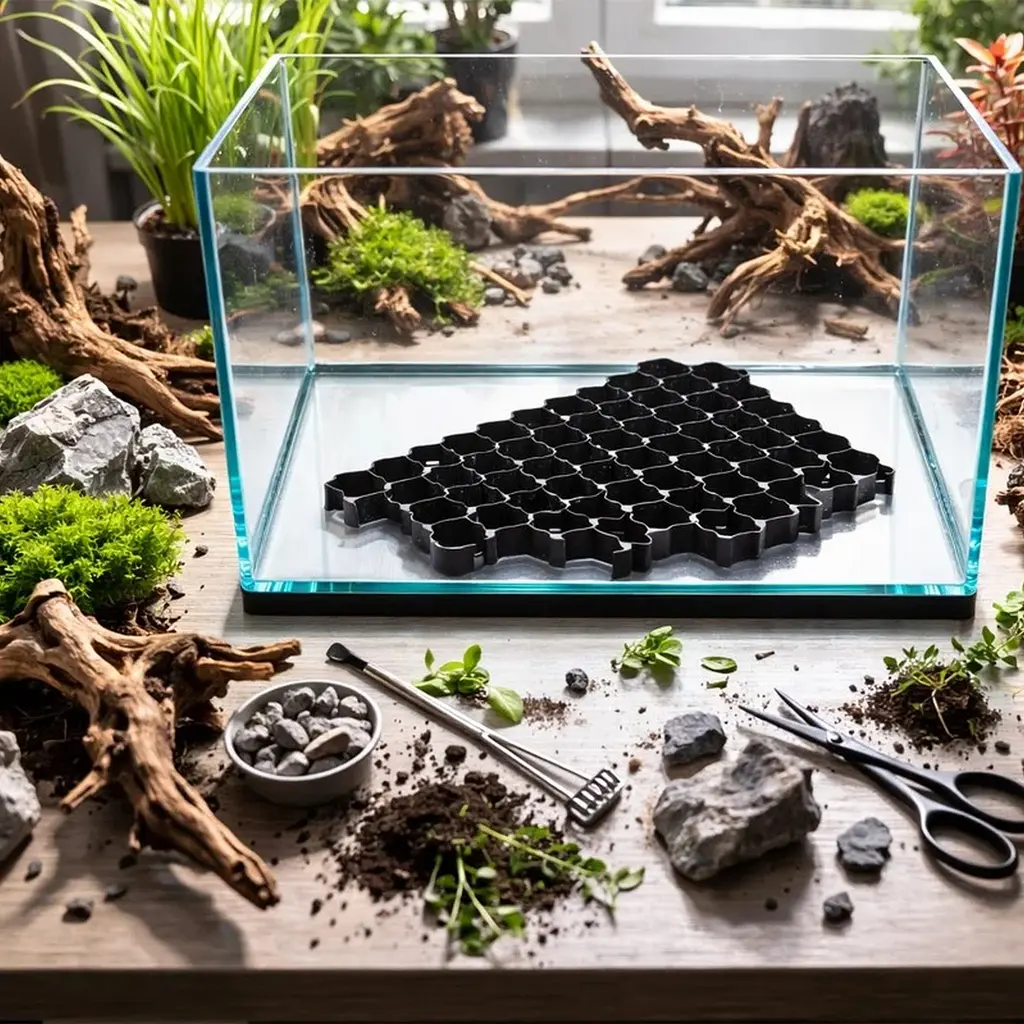 Решітка під ґрунт Kruger Meier Hardscape Grid 60x40 см для захисту дна акваріум - фото 4