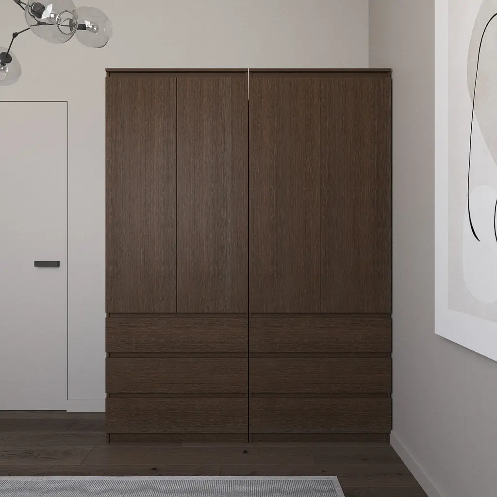 Шафа для одягу Vays зі штангою та полицями, 6 шухляд, комплект з 2 шаф R9+R16 - фото 6