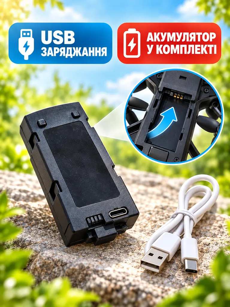 Літак на радіокеруванні винищувач дрон 28×18×5 см чорно-червоний (49676067) - фото 6