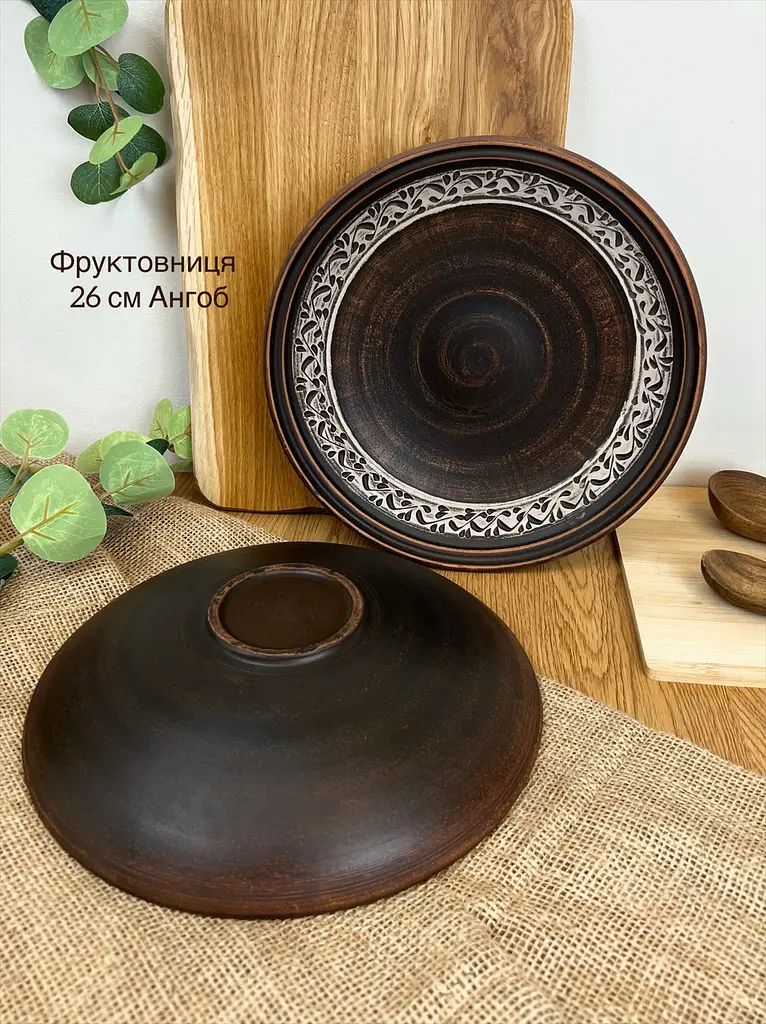 Набір керамічного (глиняного) посуду на 4 особи Ангоб - фото 8