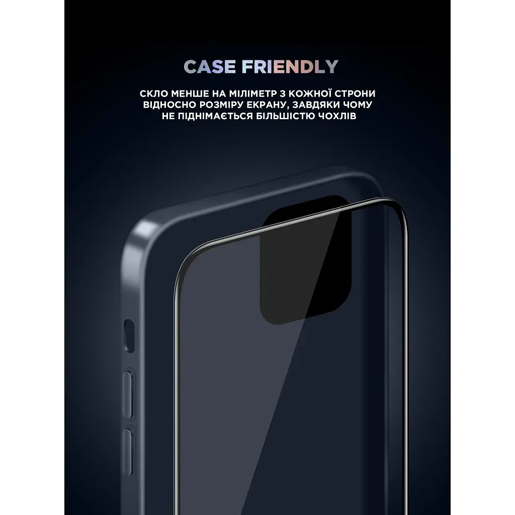 Скло захисне Armorstandart Supreme Black Icon 2.5D Apple iPhone 16 Plus Black (ARM78036) - фото 6