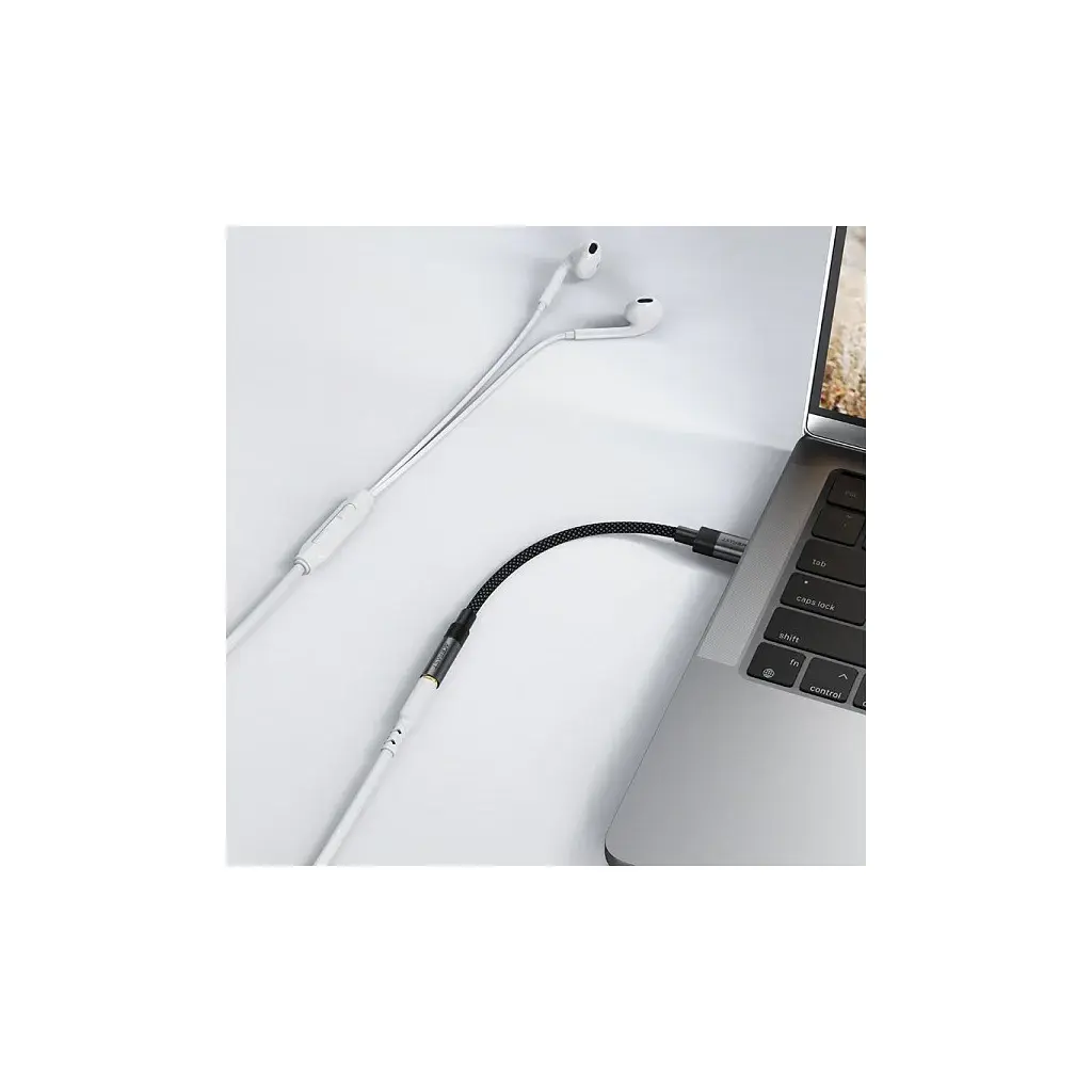 Перехідник USB-C to 3.5mm F 0.15m DAC audio black Acefast (6974316285281) - фото 6