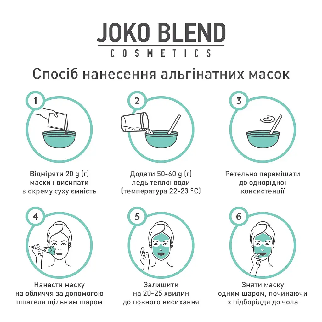 Альгінатна маска Joko Blend детокс з морськими водоростями 20 г - фото 3
