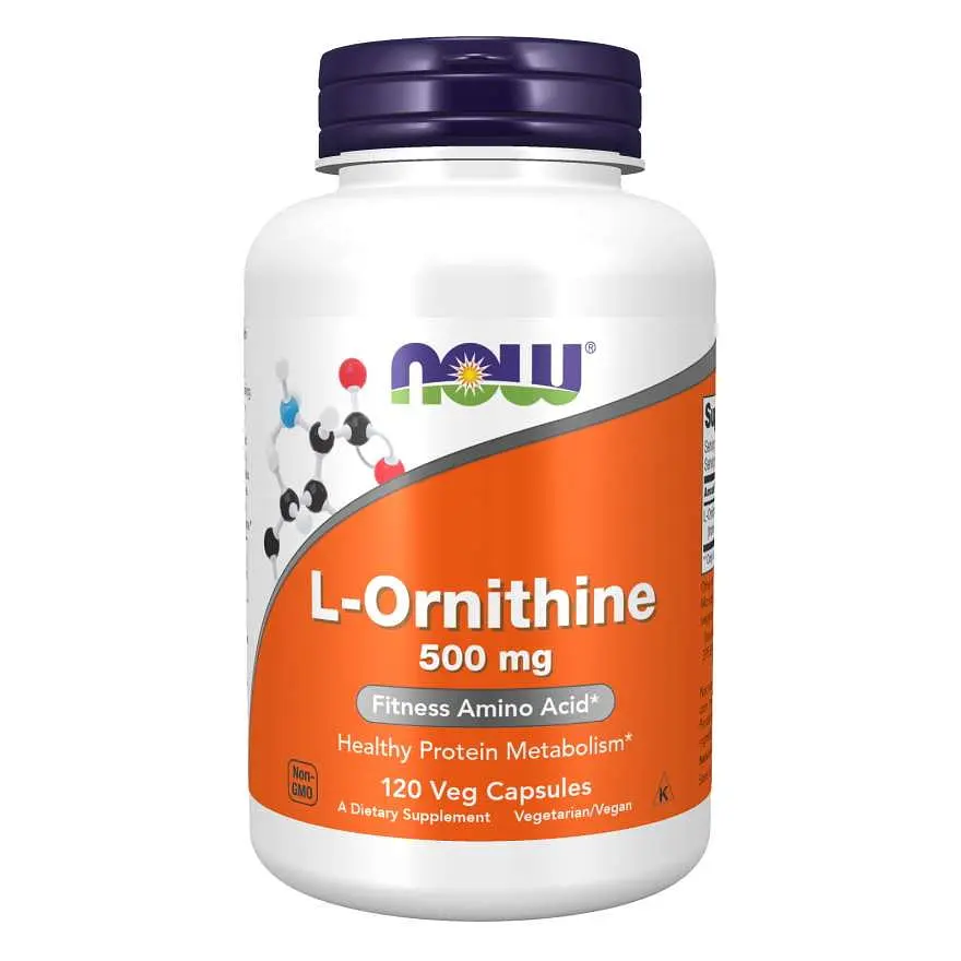 Амінокислота NOW L-Ornithine 500 mg, 120 вегакапсул