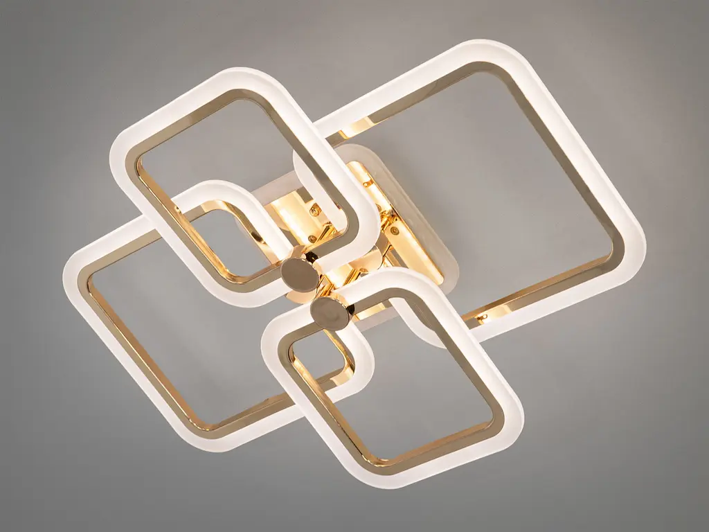 Люстра стельова LED Diasha A8208/4G, 70W, 3200K-6500K, чорний метал, сучасний стиль, з пультом, з диммером - фото 2