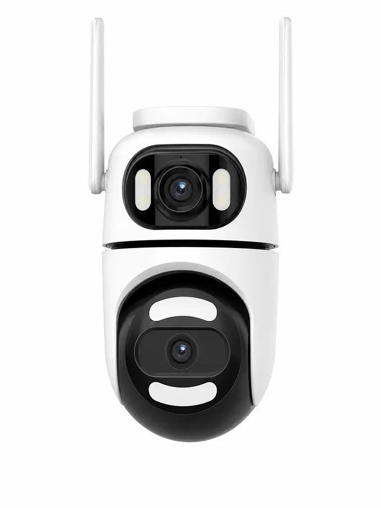 Поворотна Wi-Fi камера 360° з двома об’єктивами, PTZ, AI-детекцією до 30 м і керуванням зі смартфона, біла (49676117)