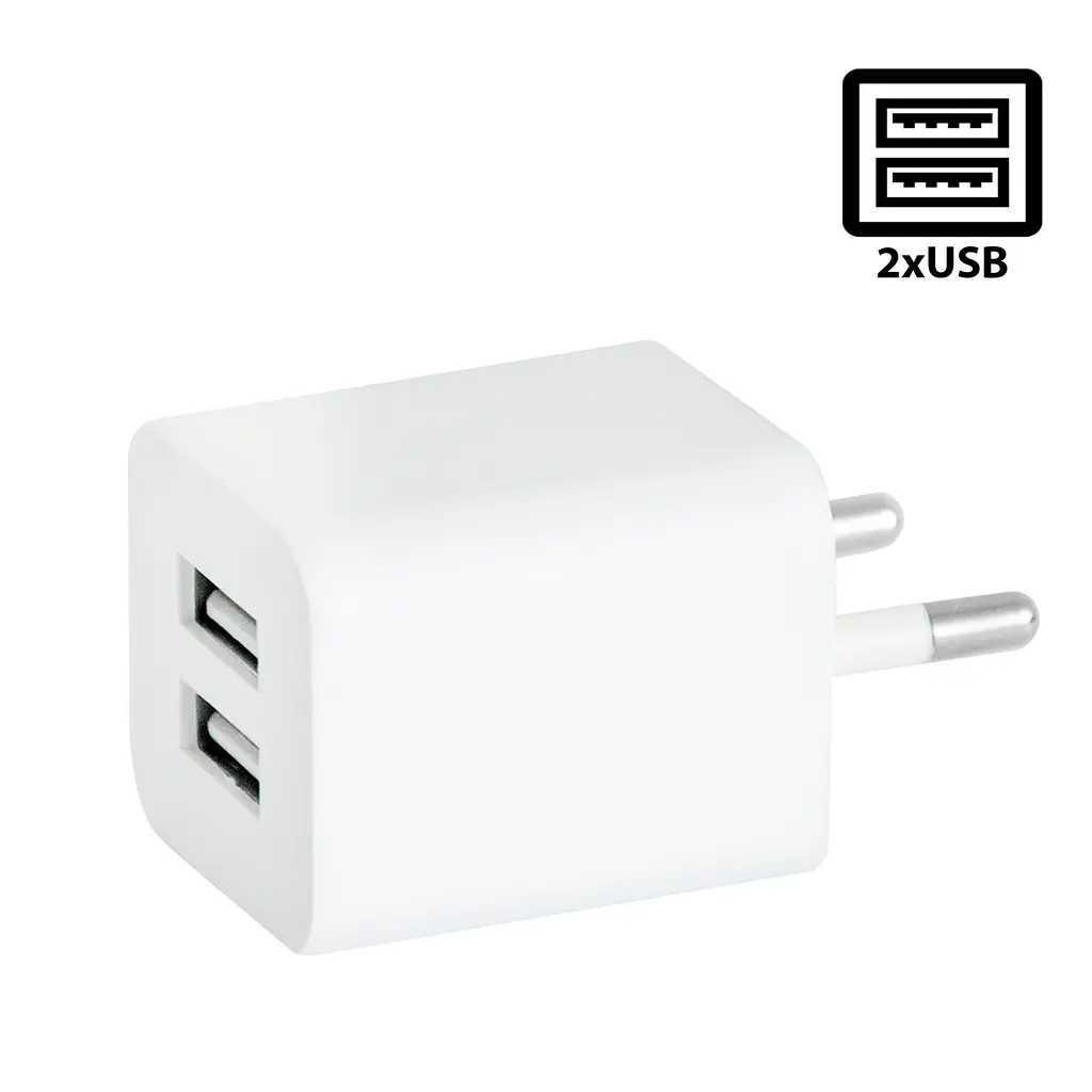 Зарядний пристрій для телефона 2 х USB "AR-2100" Білий, блочок для заряджання телефона/смартфона 2.1 А - фото 5