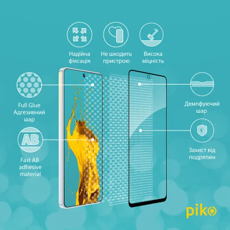 Скло захисне Piko Full Glue Tecno Camon 19/19 Pro (1283126547287) - фото 3