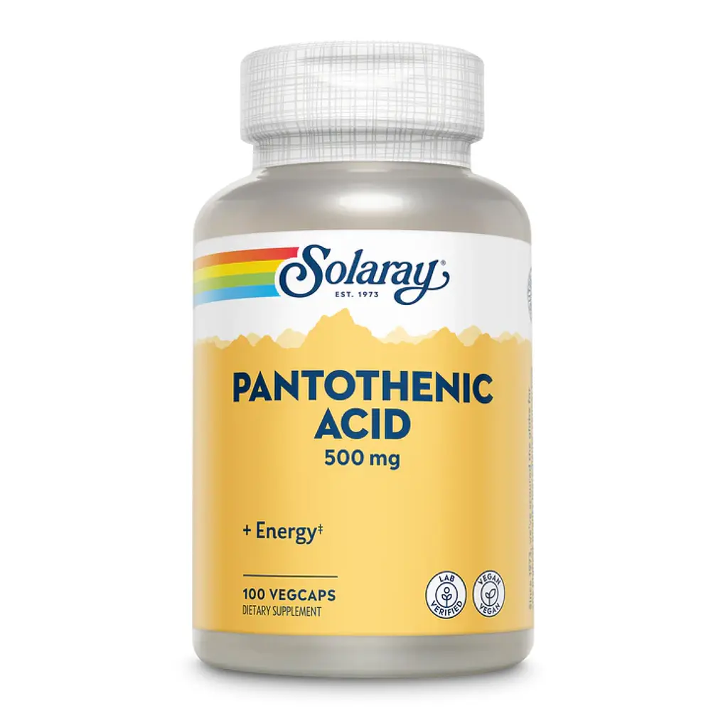 Пантотенова кислота Pantothenic Acid 500mg - 100 veg caps