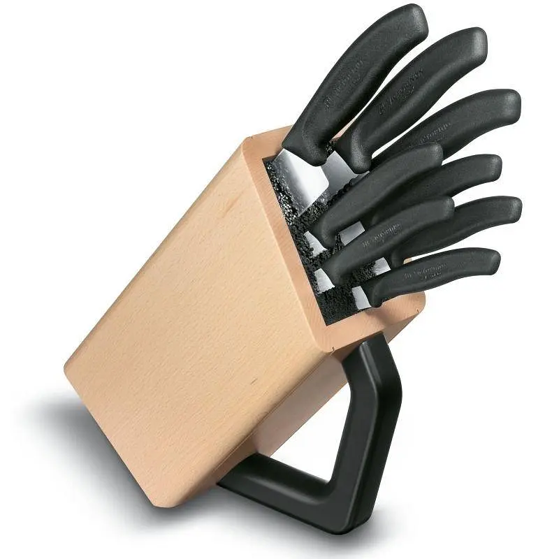 Набір кухонний Victorinox SwissClassic Cutlery Block 8шт з чорн. ручкою з підставкою (8 ножів) - фото 3