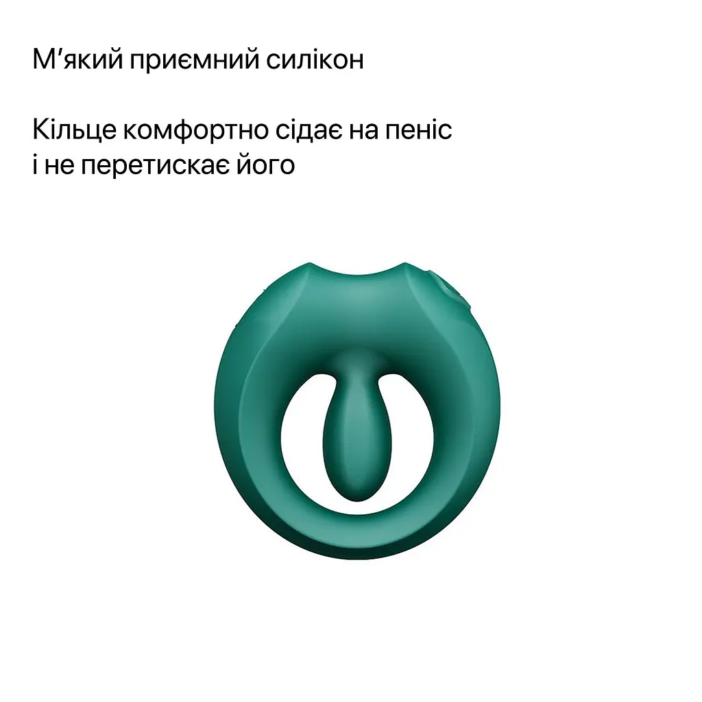 Ерекційне смарт-віброкільце Zalo Apis Turquoise Green, до 4 годин роботи, зарядний кейс - фото 6