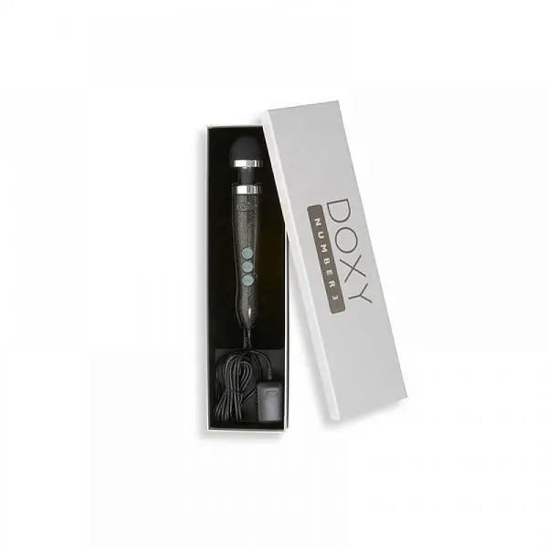 Вібратор Doxy Number 3 Disco Black Дуже потужний -мікрофон у металевому корпусі, 28х4.5 см чорний - фото 3