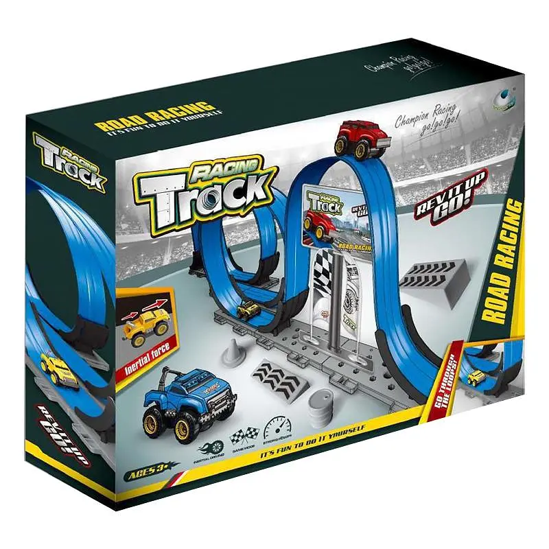 Интерактивный трек с инерционной машинкой SHT 088-2 (1CAR) Blue Epik - фото 2