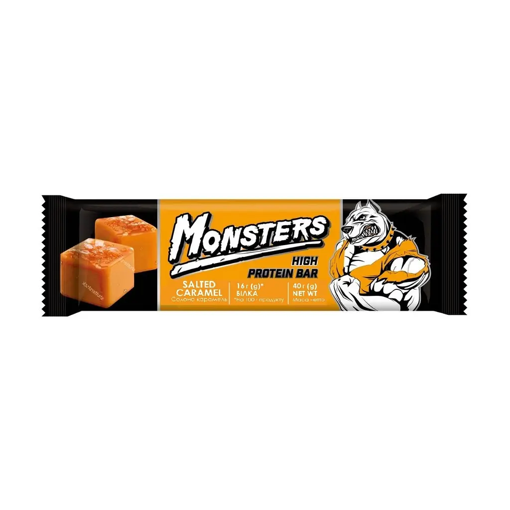 Протеїнові батончики Monsters — 24 × 40 г Peanut Salted Caramel - фото 2
