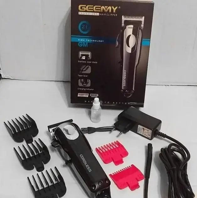 Професійна бездротова машинка Gemei GM-805 для стрижки волосся Акумуляторний триммер Чорний - фото 9