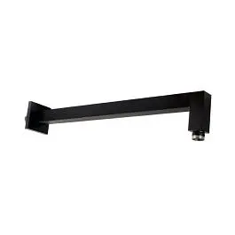 Верхній душ Paffoni Syncro Quadro 200x200xh8 мм із тримачем 400 мм black matt ZSOF075NO + ZSOF063NO, Чорний матовий - фото 5