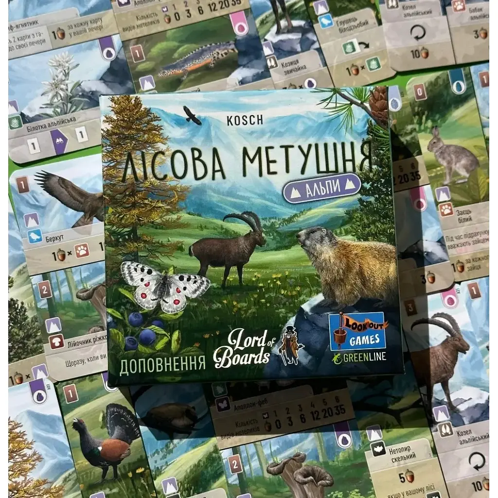 Настільна гра Lord of Boards Лісова метушня. Альпи (Forest Shuffle: Alpine Expansion) (укр.) доповнення (LOB2405UA) - фото 3